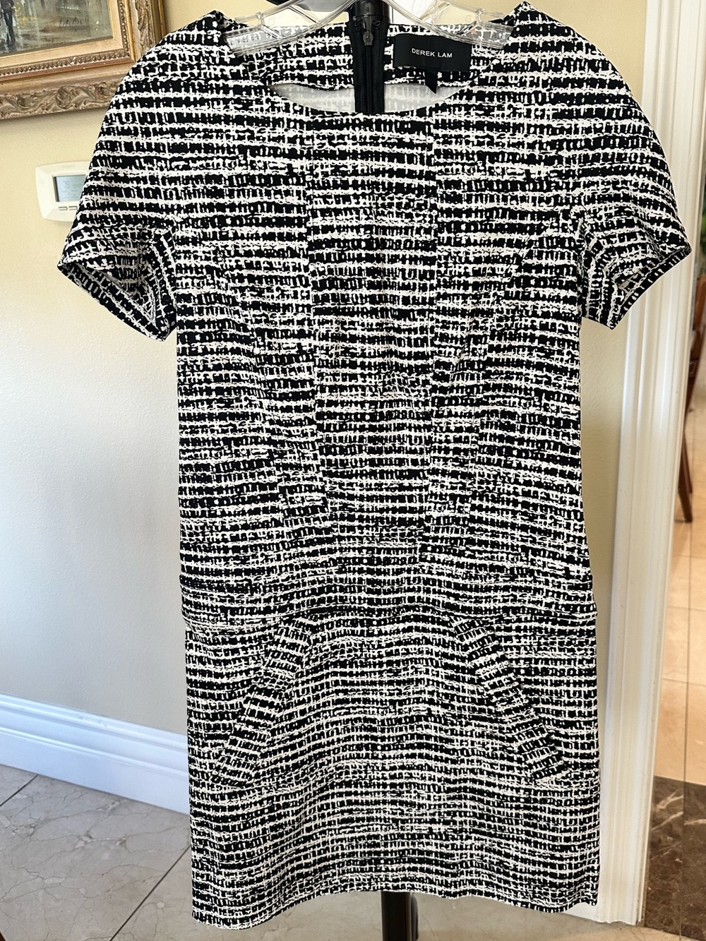 Derek Lam Black and White Structured Dress